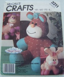 3211 RIC RAC RABBIT, LACEY LAMB, THREADS BEAR PATTERN UNCUT